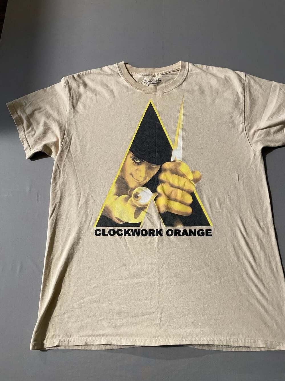 Clockwork Orange Movie Graphic T-Shirt Tan